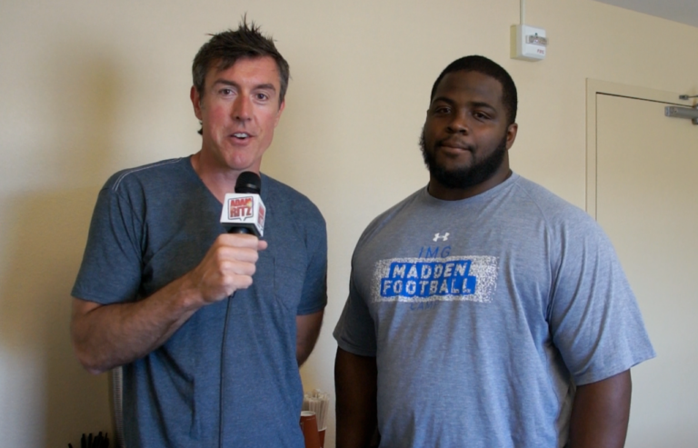 Adam with Indianapolis Colts' Josh Chapman, who won 2 national championships at Alabama