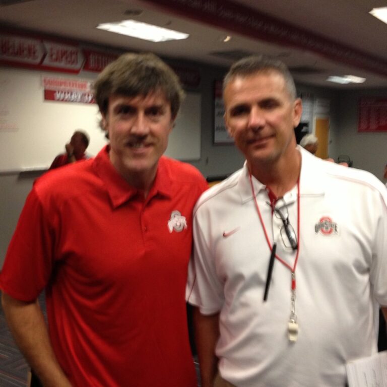 Adam Ritz with OSU head coach Urban Meyer