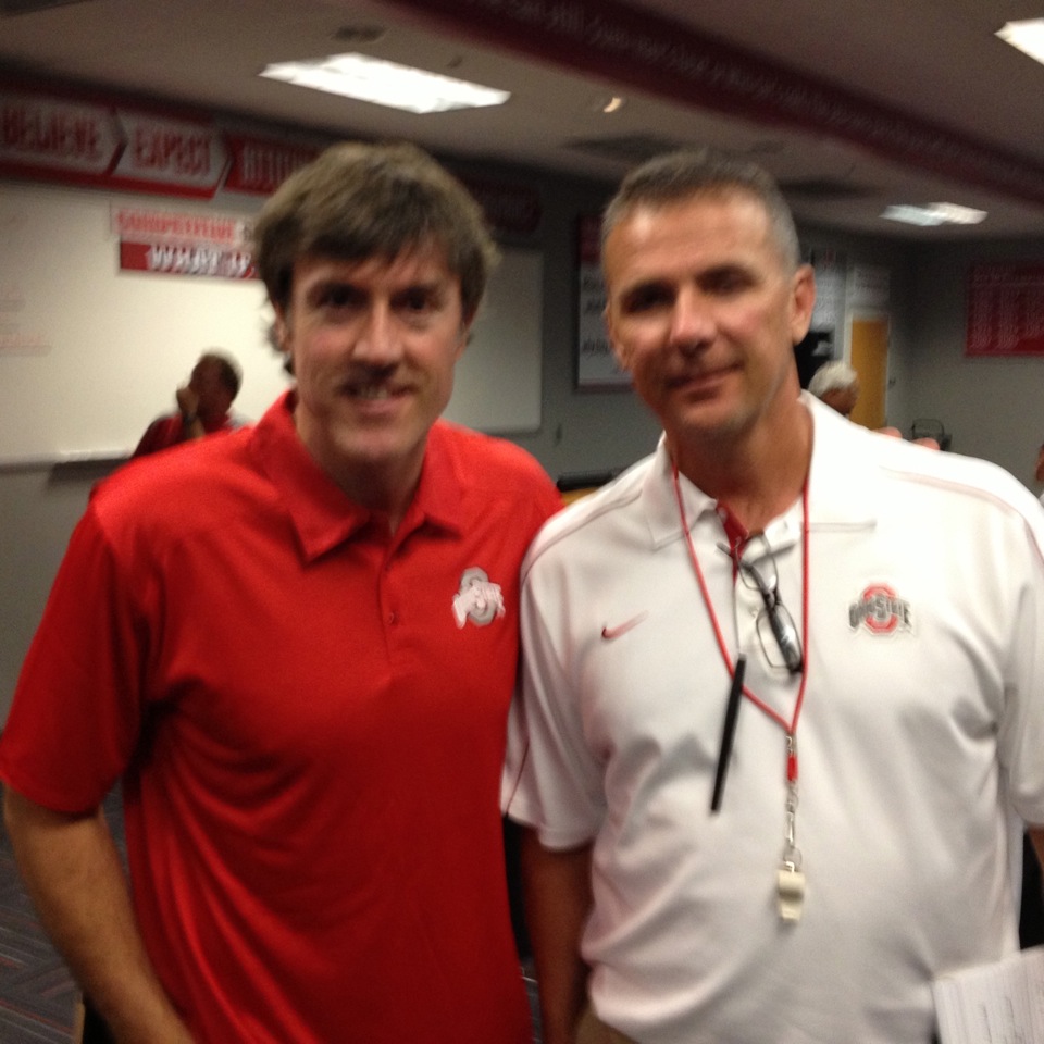 Adam Ritz with OSU head coach Urban Meyer